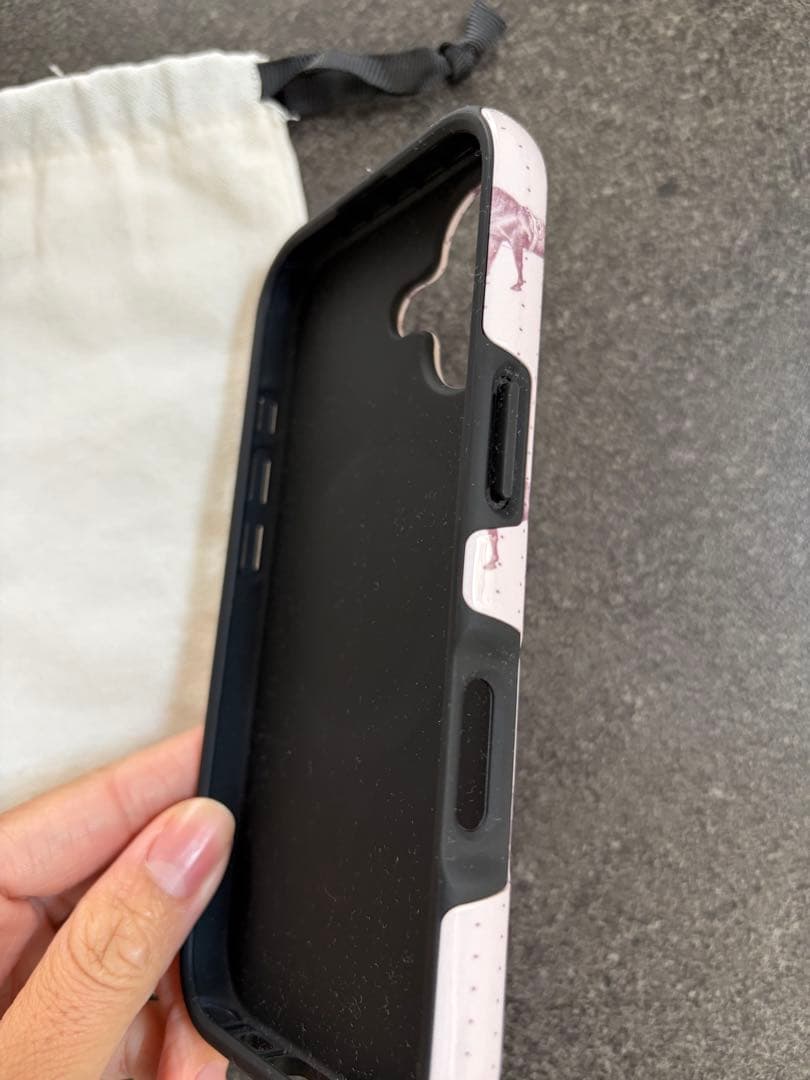 iPhone17 BURGA 馬柄 ハードケース ピンク