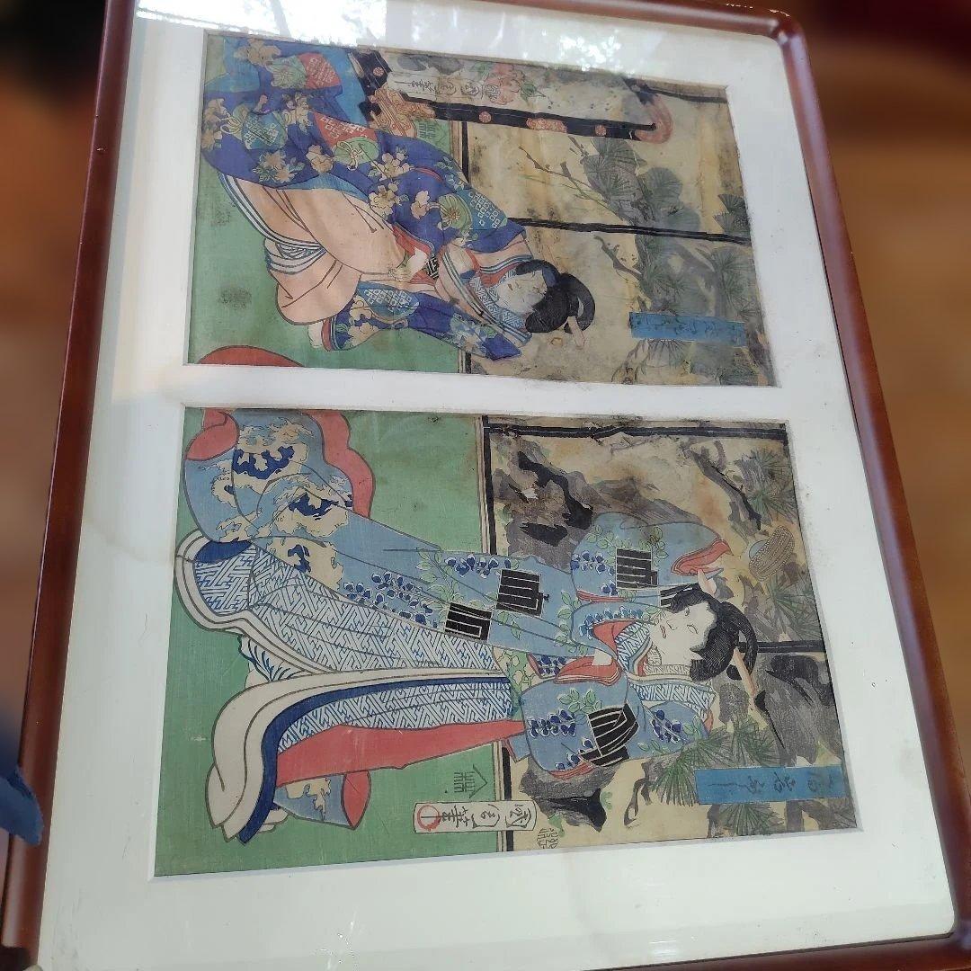 浮世絵 女性の姿 多色使い