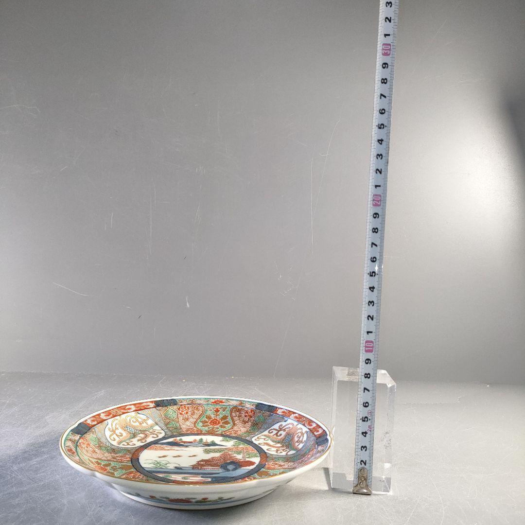 A1286-3/幸楽窯/金彩色絵鉢大7客小5客/弥左衛門/山水文平皿2客中鉢2客