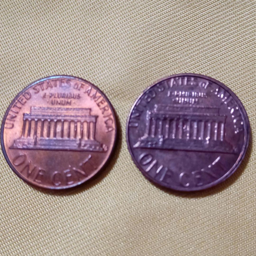 アメリカ 1セント硬貨 1985年 D リンカーンペニー 銅貨 2枚セット