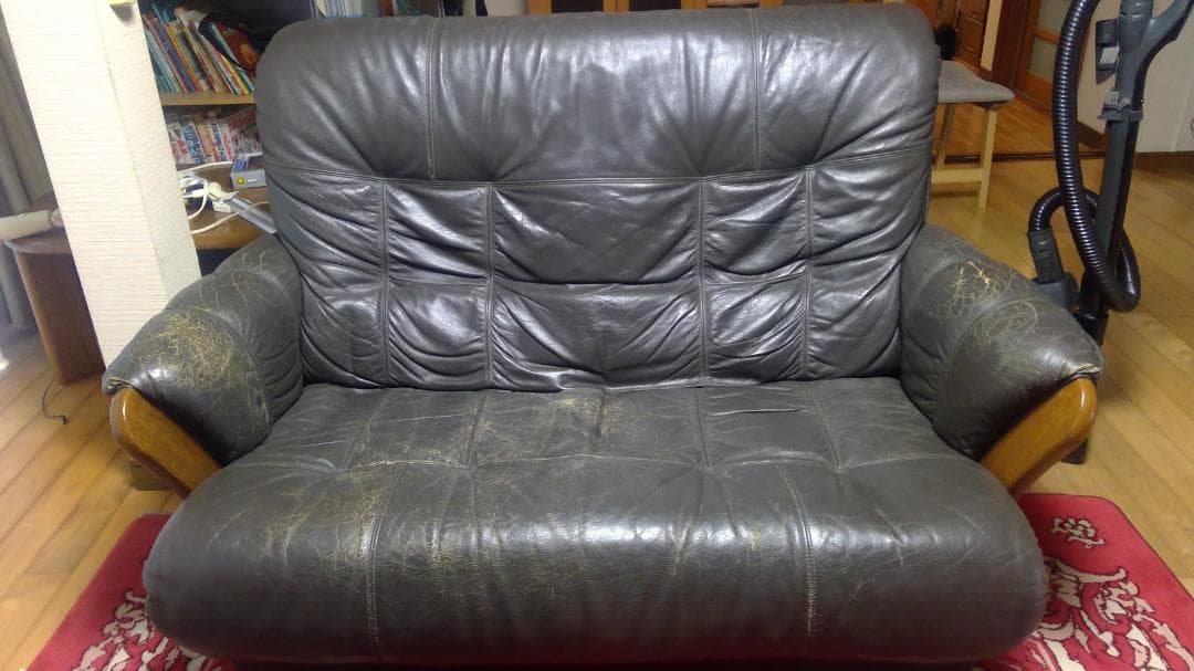 浜本工芸　ソファー　2人がけ　傷みあり　送料込み