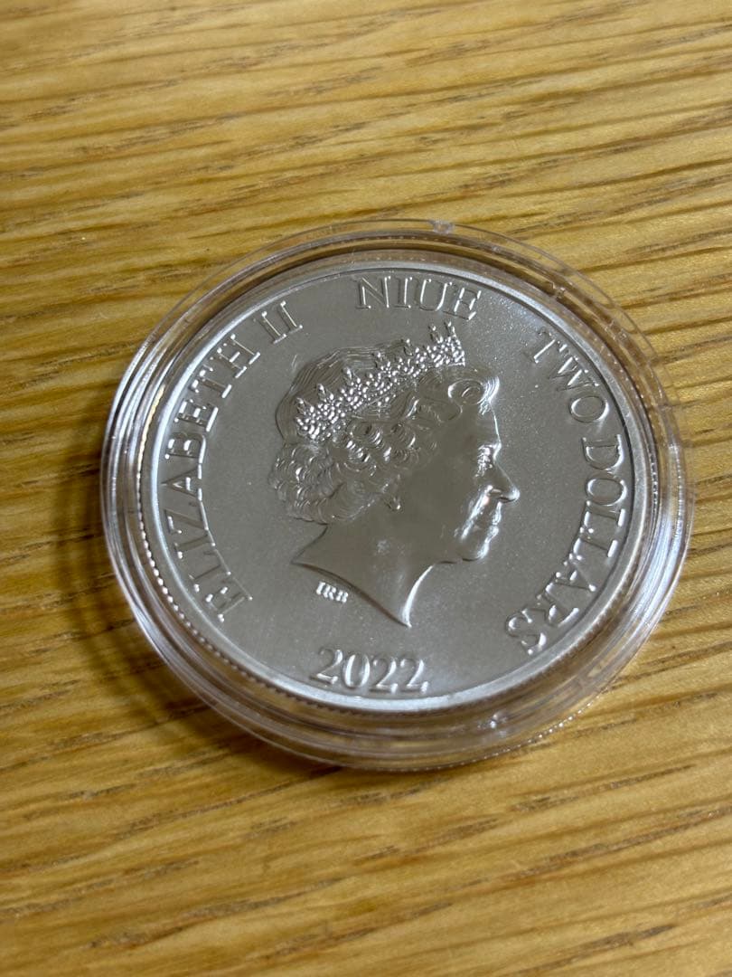 2022年 ニウエタクタイマイ カメ 999 純銀1オンス 銀貨2ドル