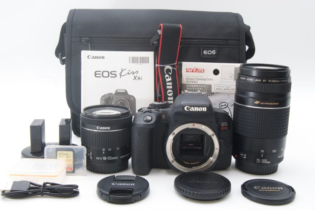 【人気機種】Canon EOS Kiss X9i ダブルレンズ　充実付属品セット