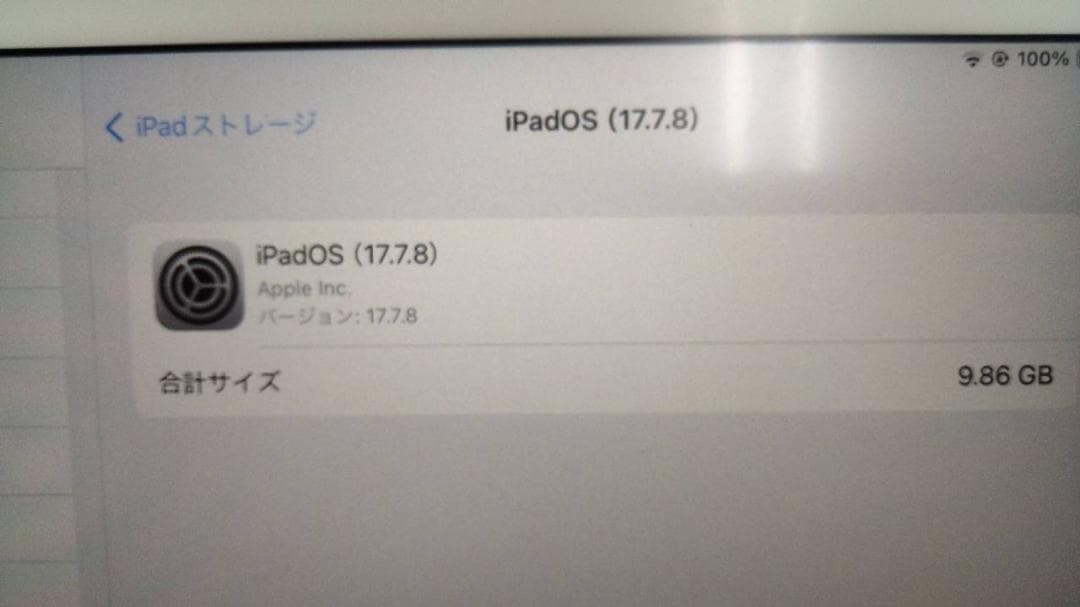 Apple iPad 128GB (iPadOS 17.7.8)第6世代