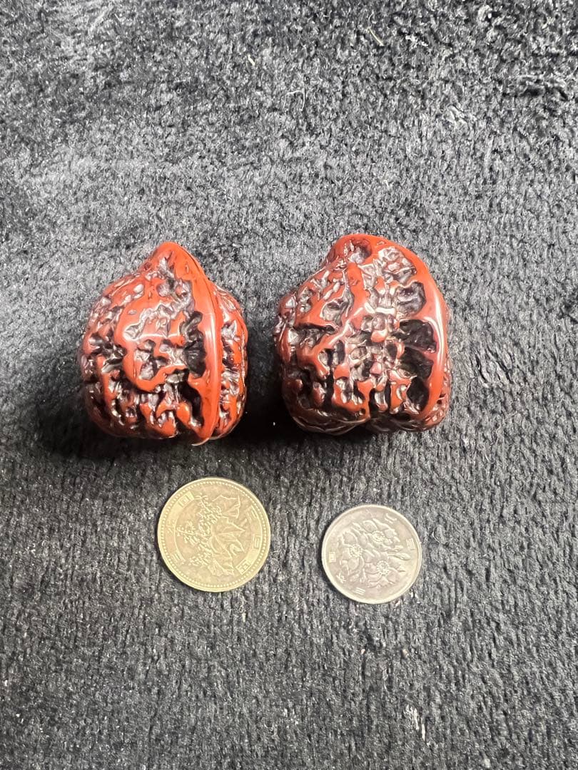 遊ぶ胡桃、「官帽」文玩核桃、クルミ核桃セットJST26101