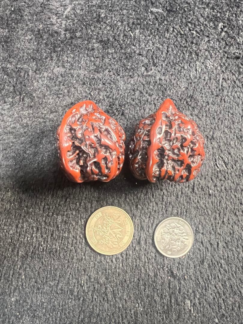 遊ぶ胡桃、「官帽」文玩核桃、クルミ核桃セットJST26101