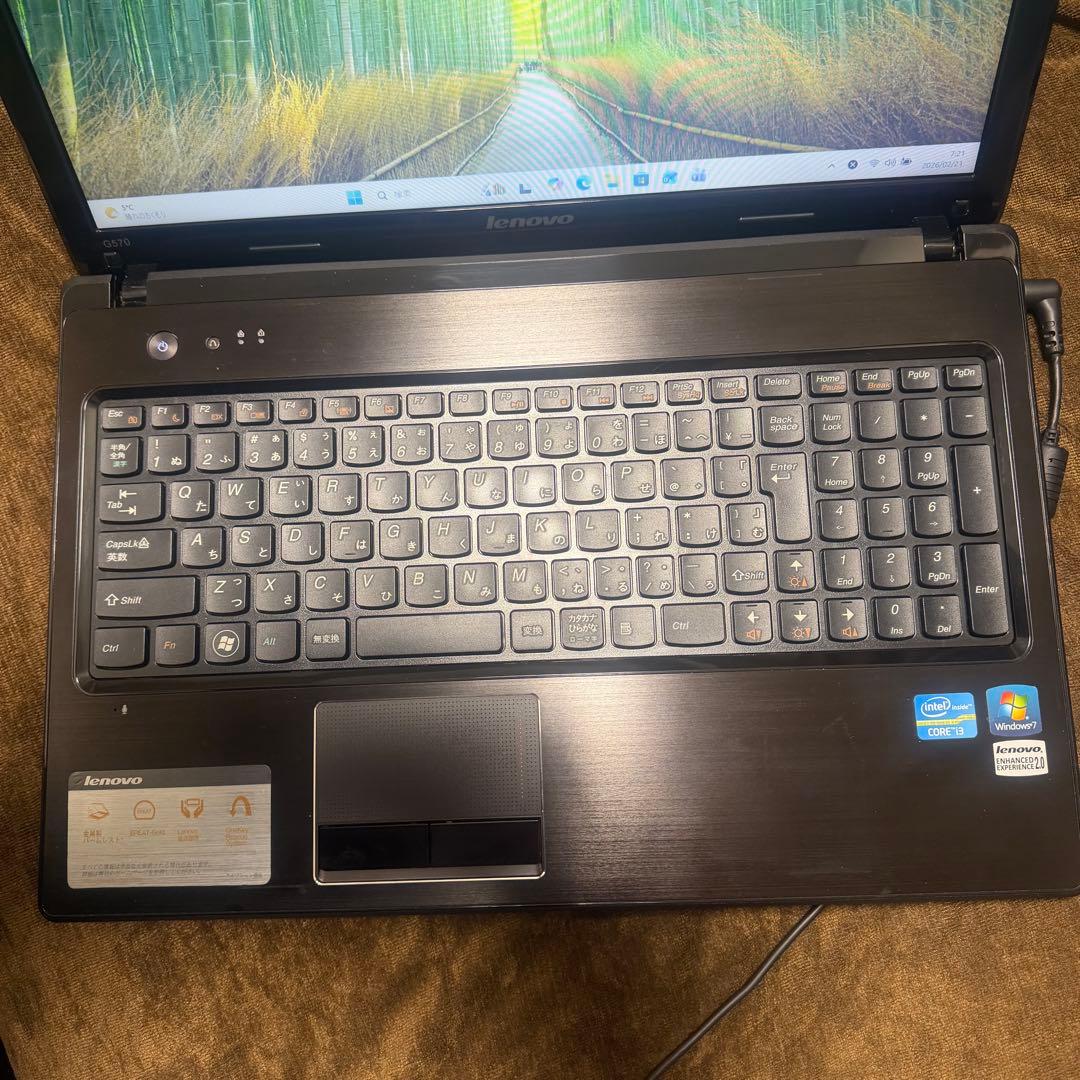 Lenovo G570 i3 メモリ8GB HDD750GB 美品
