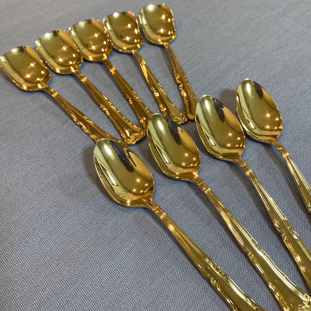 銀座和光　アイススプーン　ティースプーン　銀プレート