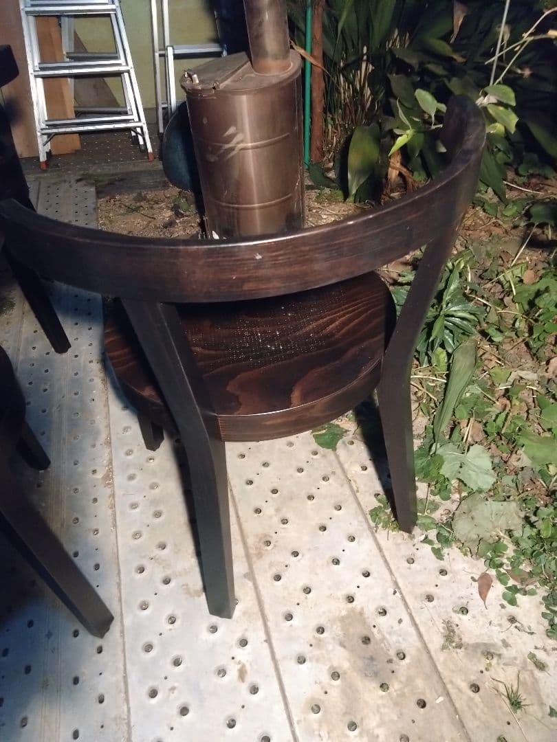 TON ダークブラウン木製椅子 2脚セット