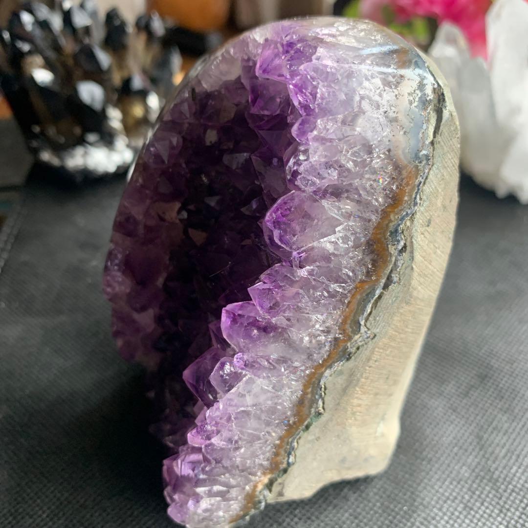 アメジストドーム約938.5g アメジストクラスター　ジオード　美結晶！最終価格