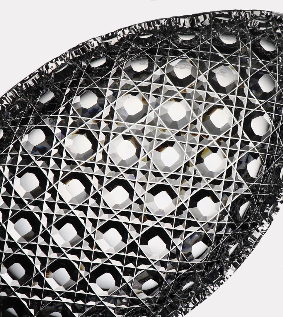 オールド・バカラ 稀少 特大船型大皿 35cm センターピース ディアマン