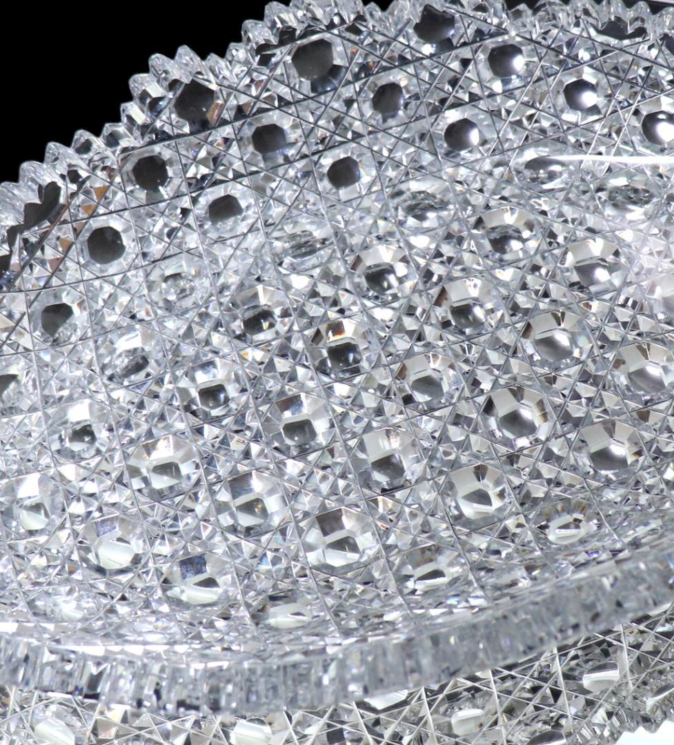 オールド・バカラ 稀少 特大船型大皿 35cm センターピース ディアマン