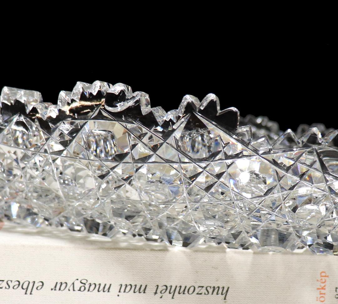 オールド・バカラ 稀少 特大船型大皿 35cm センターピース ディアマン