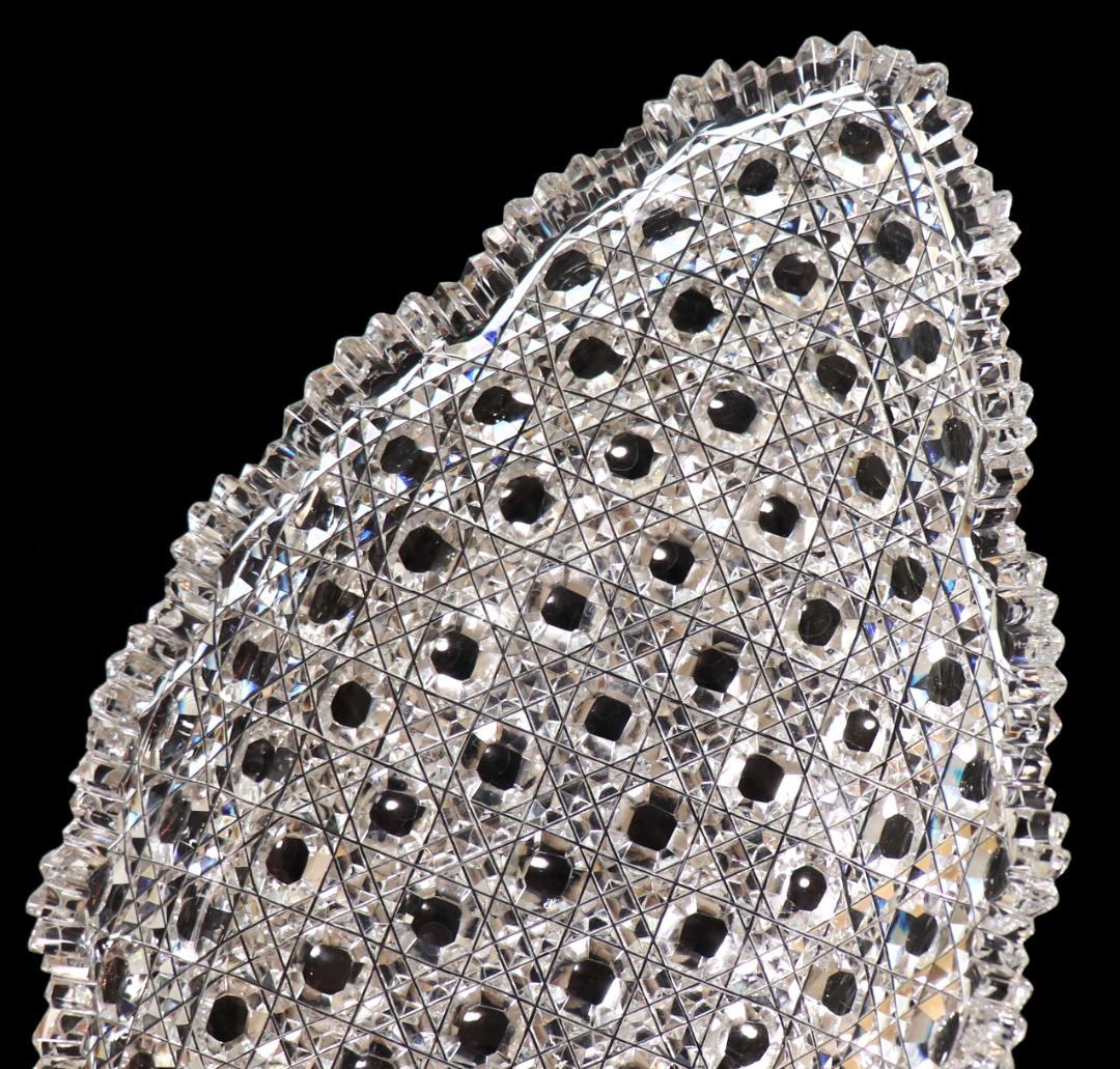 オールド・バカラ 稀少 特大船型大皿 35cm センターピース ディアマン