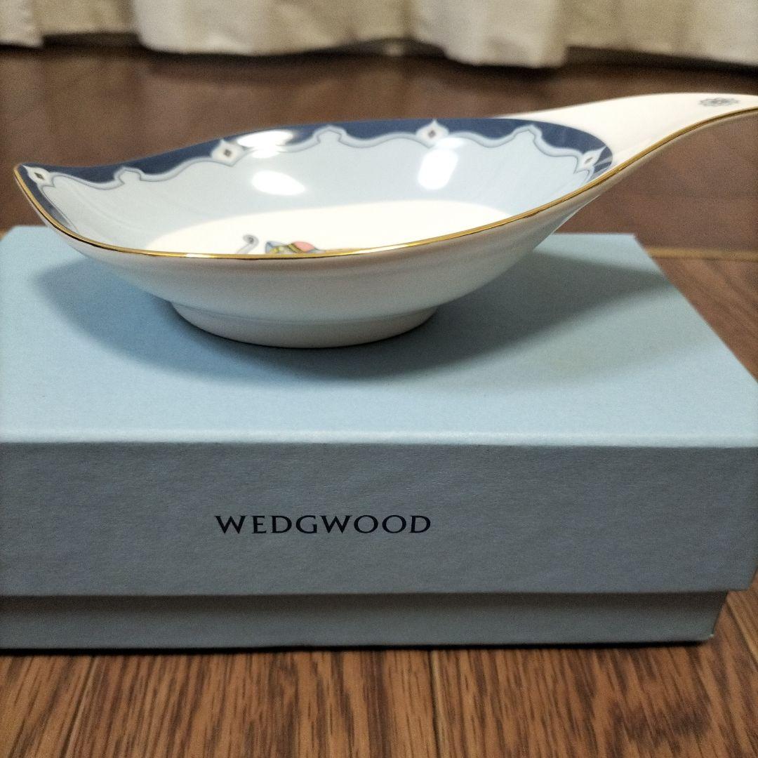 【未使用】ウェッジウッド　ブルーエレファト　リーフプレート