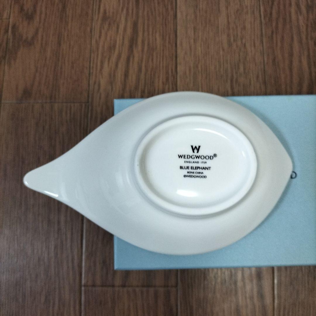 【未使用】ウェッジウッド　ブルーエレファト　リーフプレート