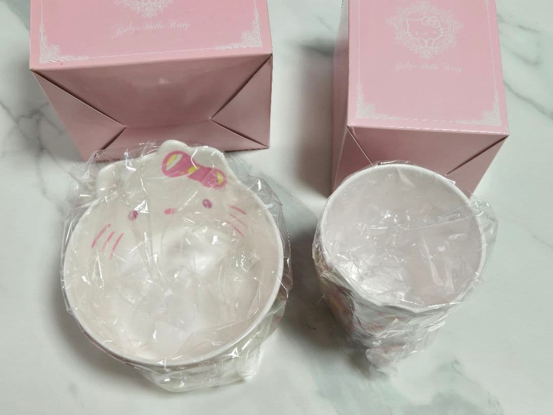 Rady ハローキティ ハートマーブル ボウルコップセット