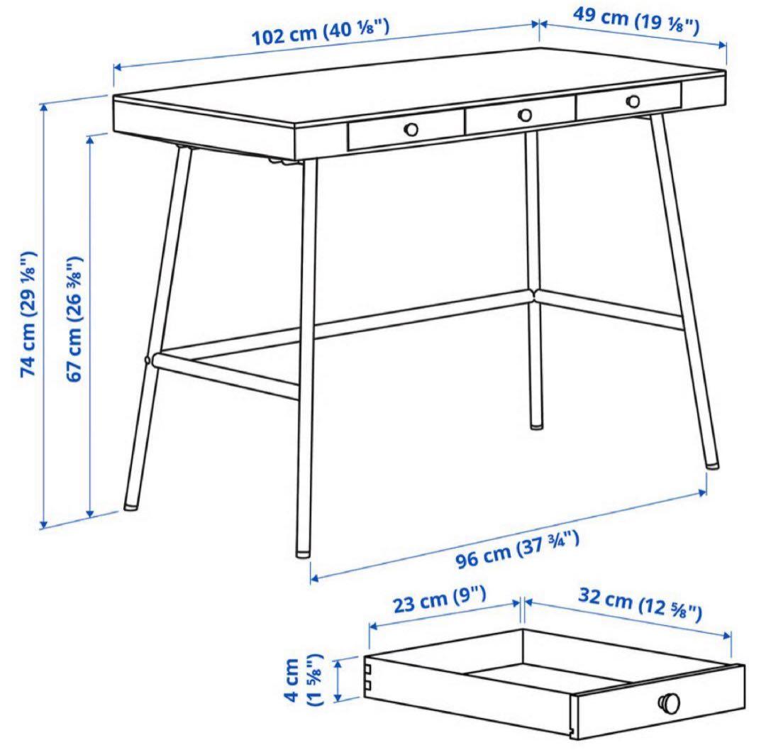 IKEA イケア　リルオーセン　デスク　PCテーブル　学習机　LILLÅSEN