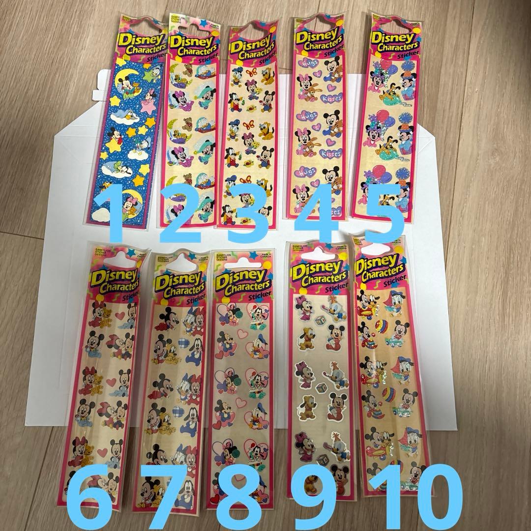 10枚　ディズニー　サンディライオン　シール　ステッカー　ミッキー　ミニー