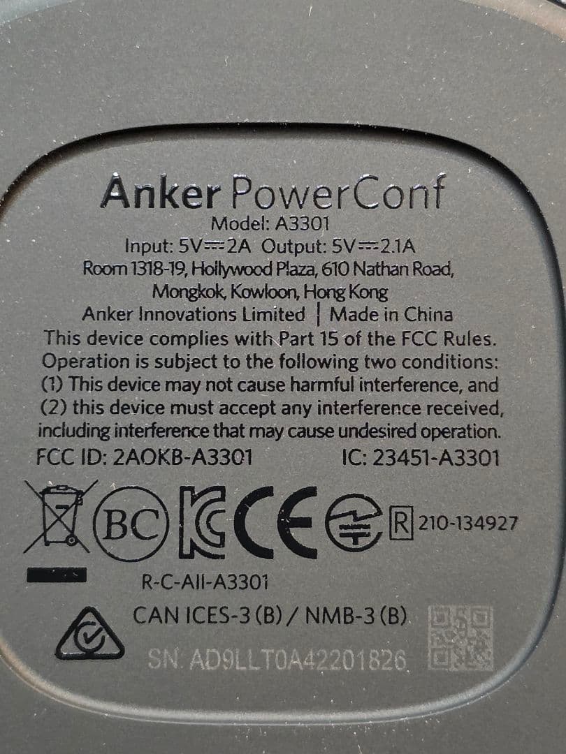 Anker PowerConf スピーカーフォン　A3301