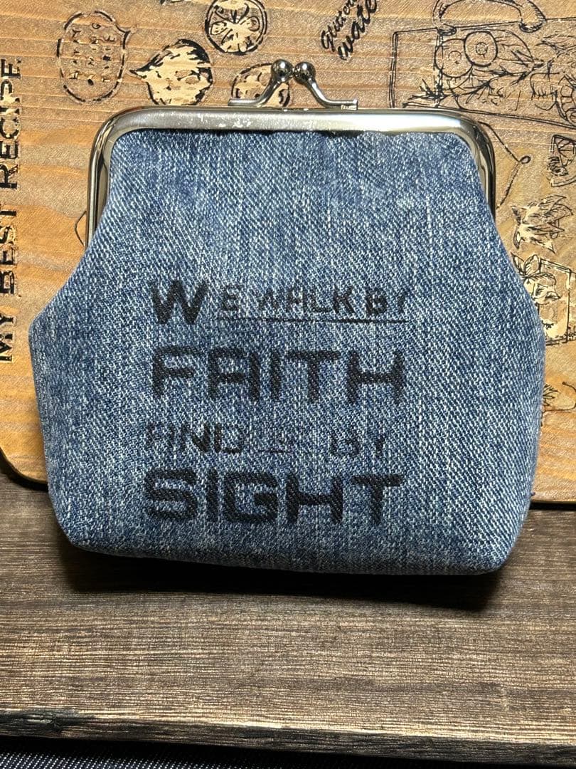 リメイクデニムステンシルがま口ちゃん　No.802