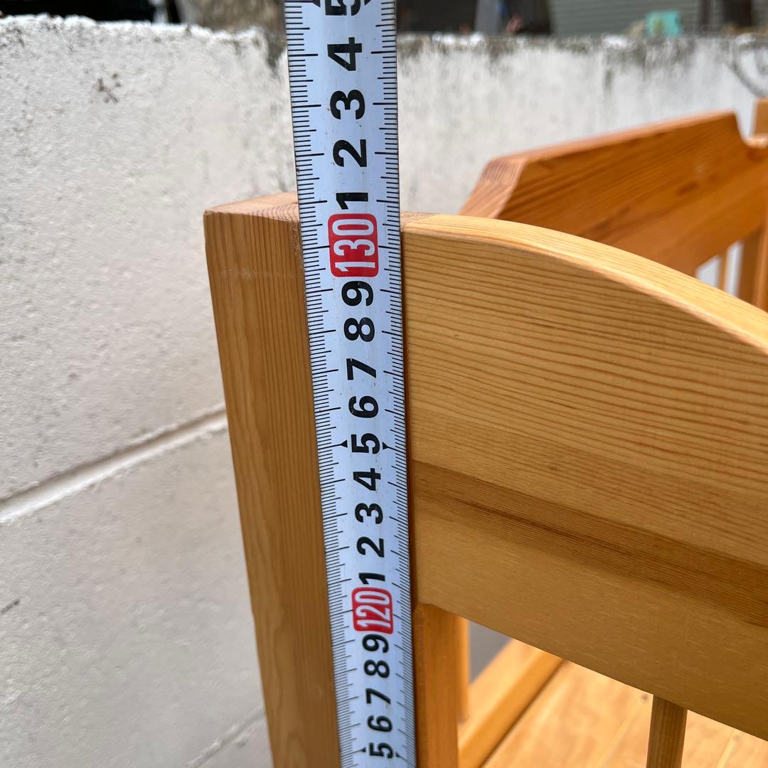 古家具ビンテージ品◾️木製無垢材 折り畳み式 4段 本棚 シェルフ 飾り棚