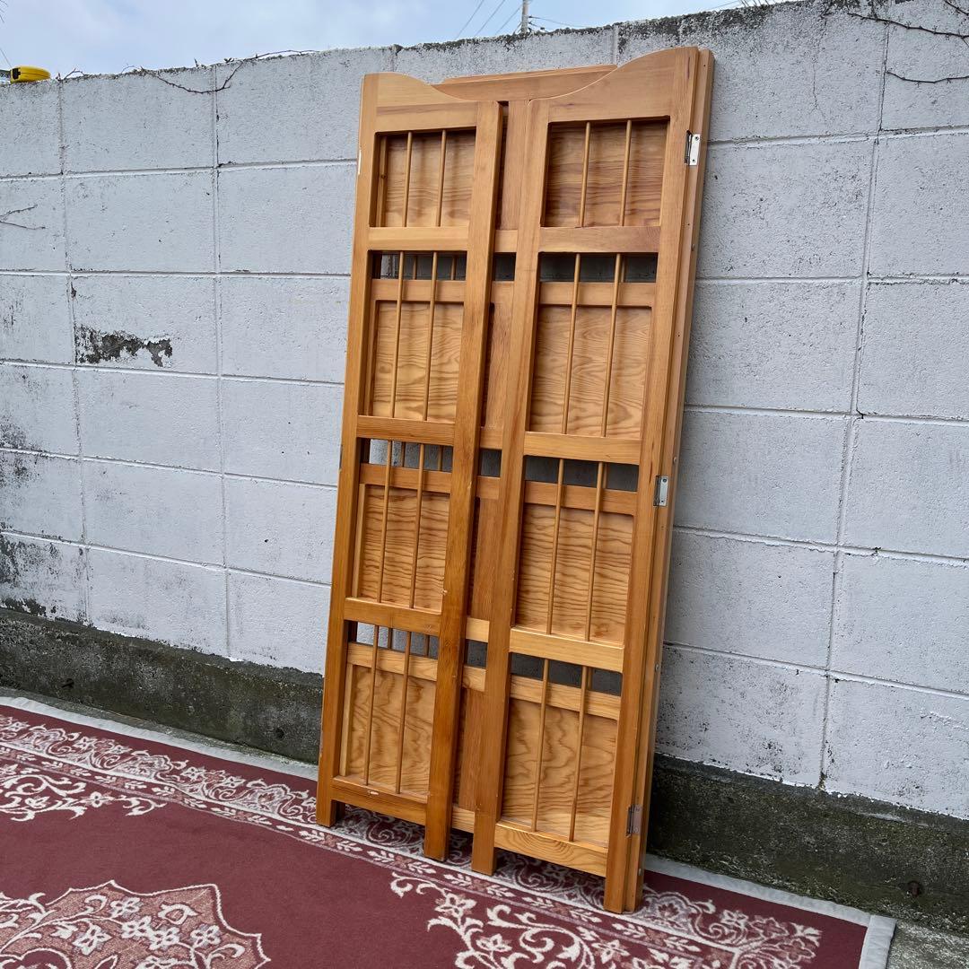 古家具ビンテージ品◾️木製無垢材 折り畳み式 4段 本棚 シェルフ 飾り棚