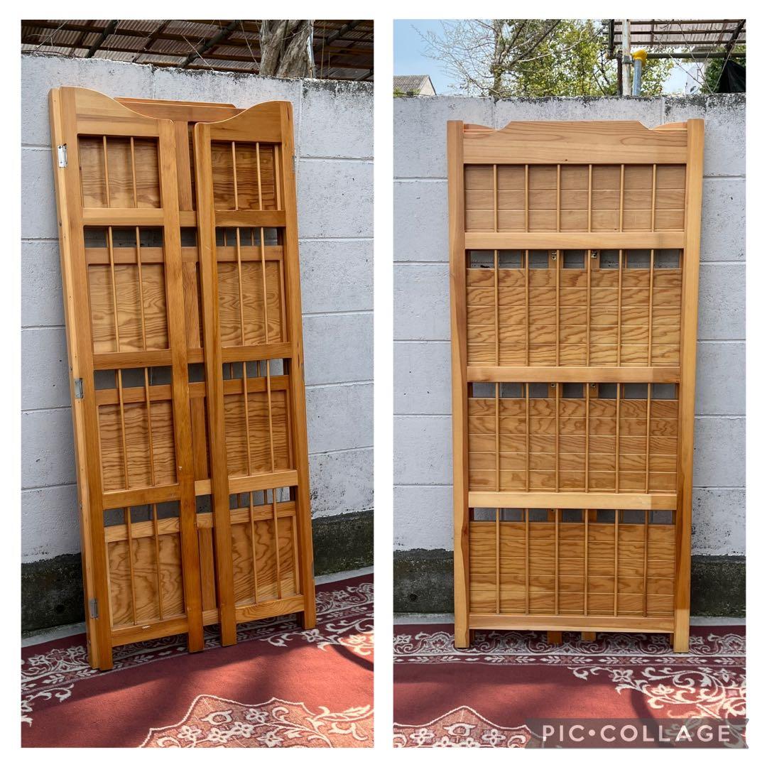 古家具ビンテージ品◾️木製無垢材 折り畳み式 4段 本棚 シェルフ 飾り棚