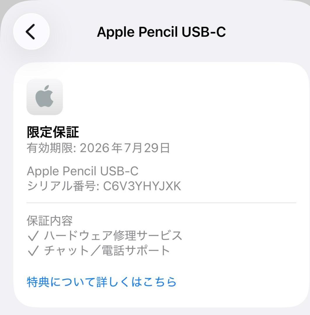保証あり【美品】Apple Pencil USB-Cタイプ 替え芯セット