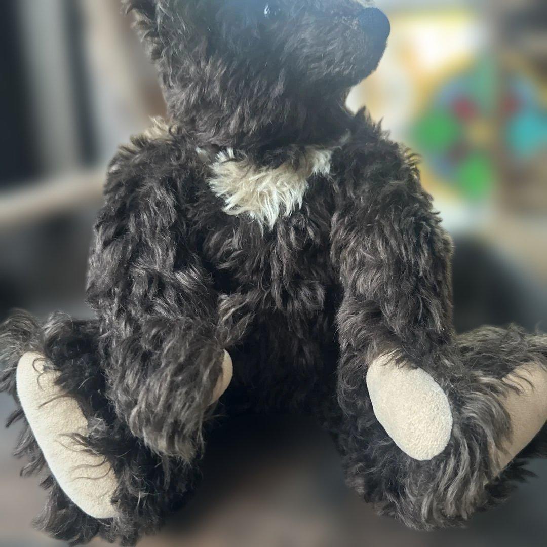 ヴィンテージテディベア　ダークブラウンクマぬいぐるみ