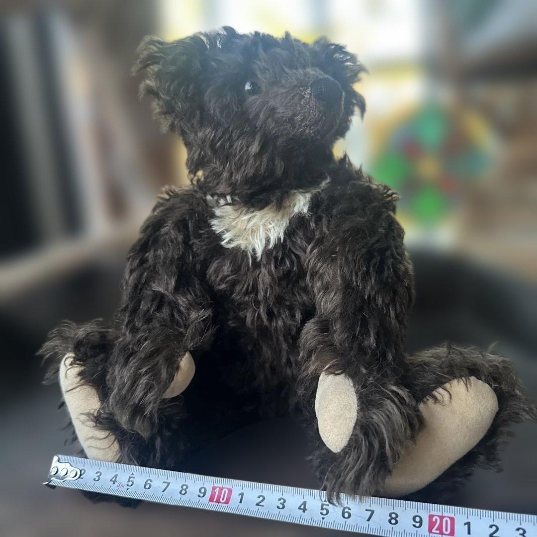ヴィンテージテディベア　ダークブラウンクマぬいぐるみ