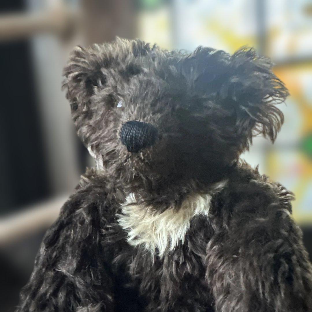 ヴィンテージテディベア　ダークブラウンクマぬいぐるみ