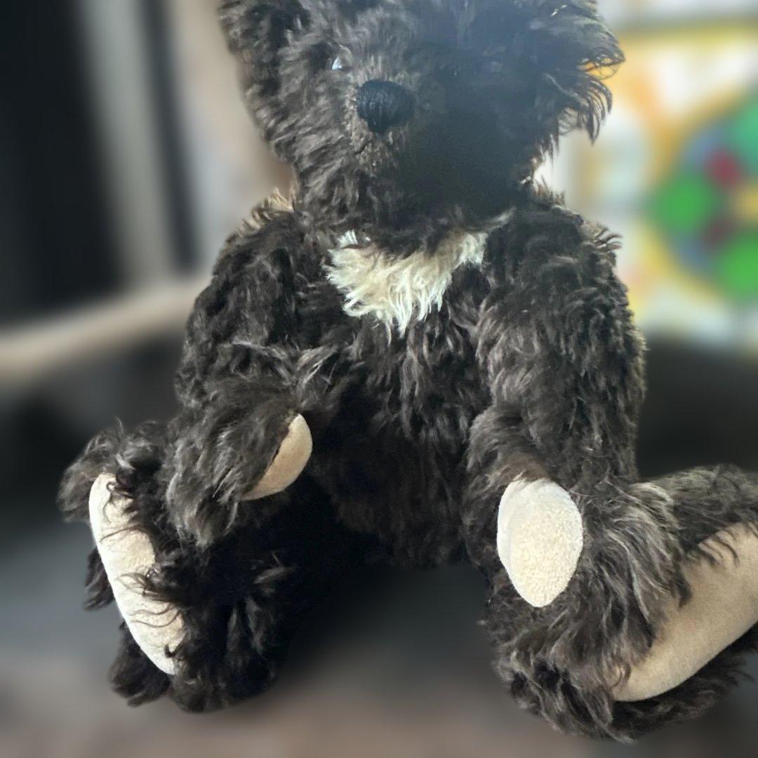 ヴィンテージテディベア　ダークブラウンクマぬいぐるみ