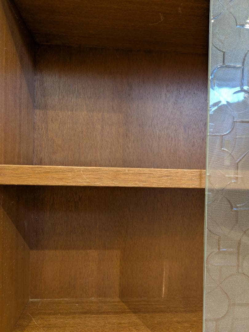 1【大特価】 ガラス キャビネット レトロ サイドボード 本棚 木製 無垢