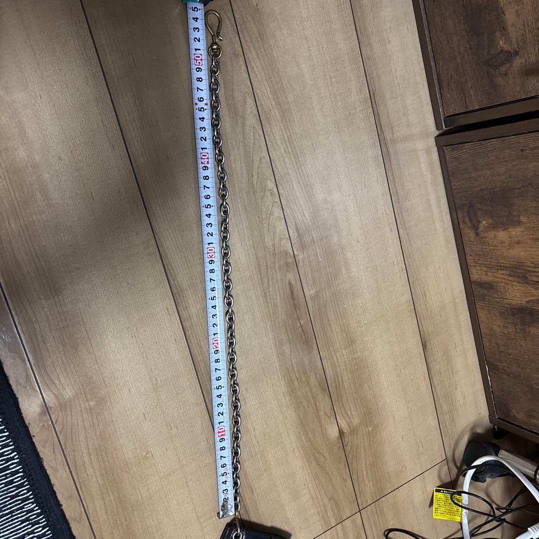 茶芯　ショット　schott 三つ折り財布　ウォレットチェーン　アメカジ　古着