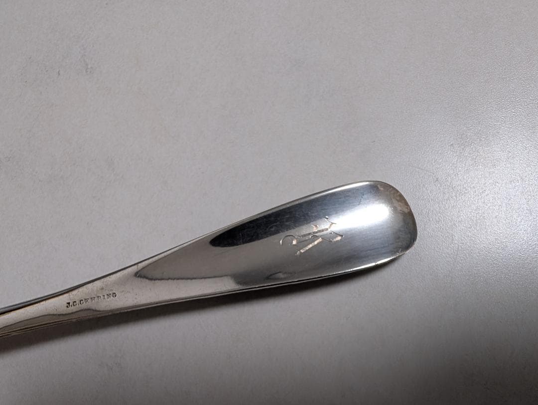 特大サイズ　純銀　アンティーク　スプーン