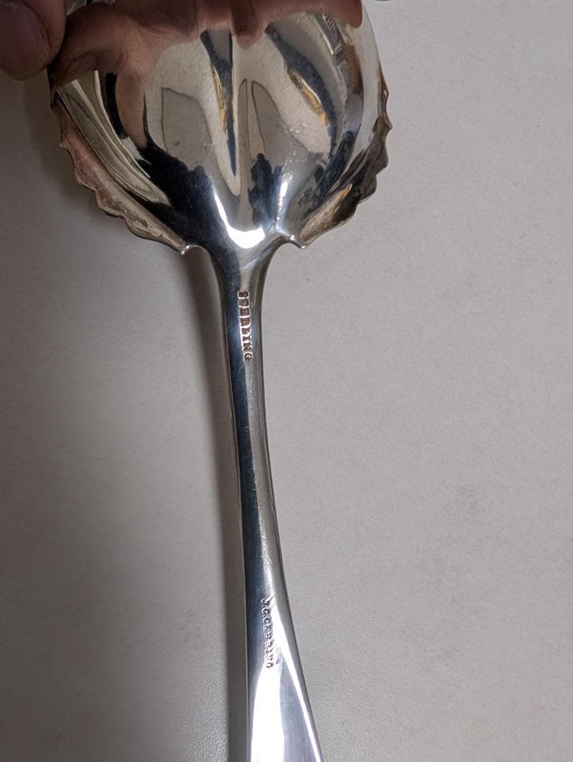特大サイズ　純銀　アンティーク　スプーン