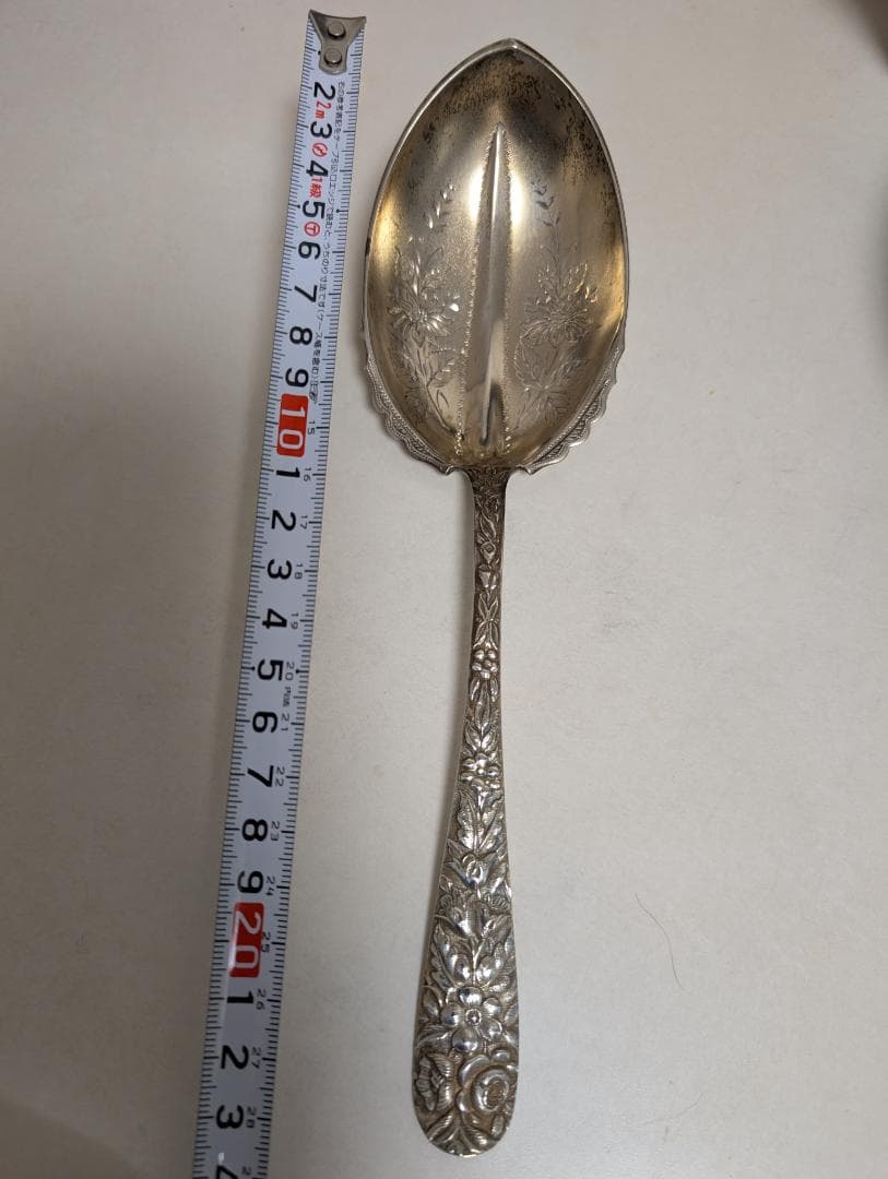 特大サイズ　純銀　アンティーク　スプーン