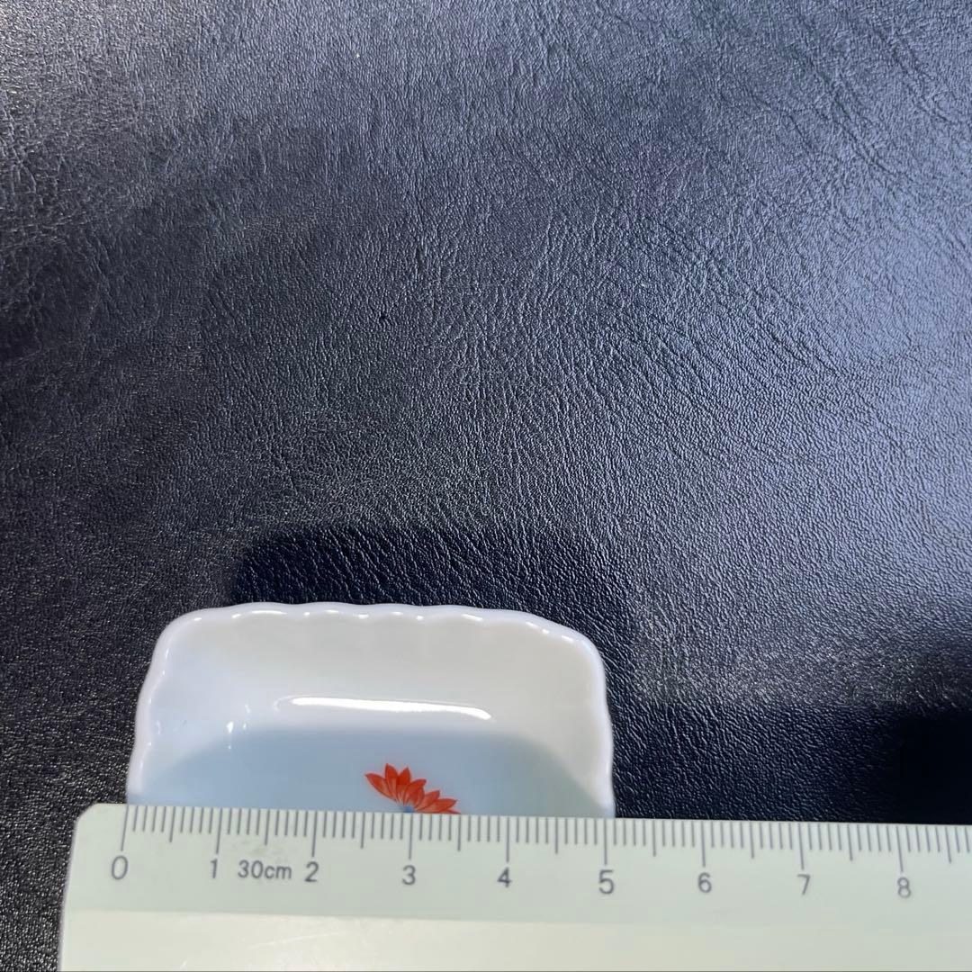 深川製磁　色絵花鳥紋　菊中割　おもてなしセット　合計5点　大皿　取皿　豆皿