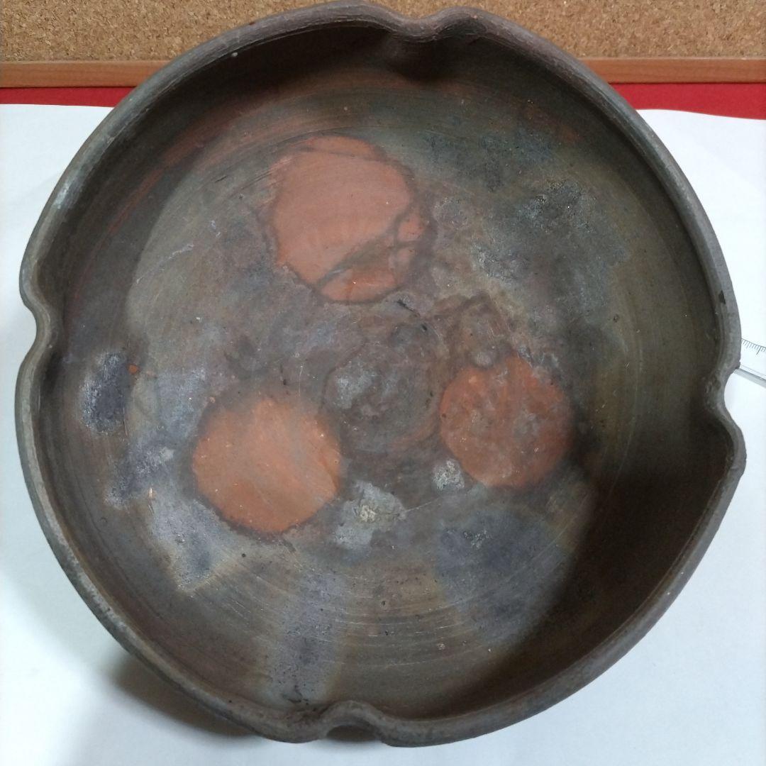 備前焼の大きな菓子器 西川政美 菓子皿 大鉢 箱無