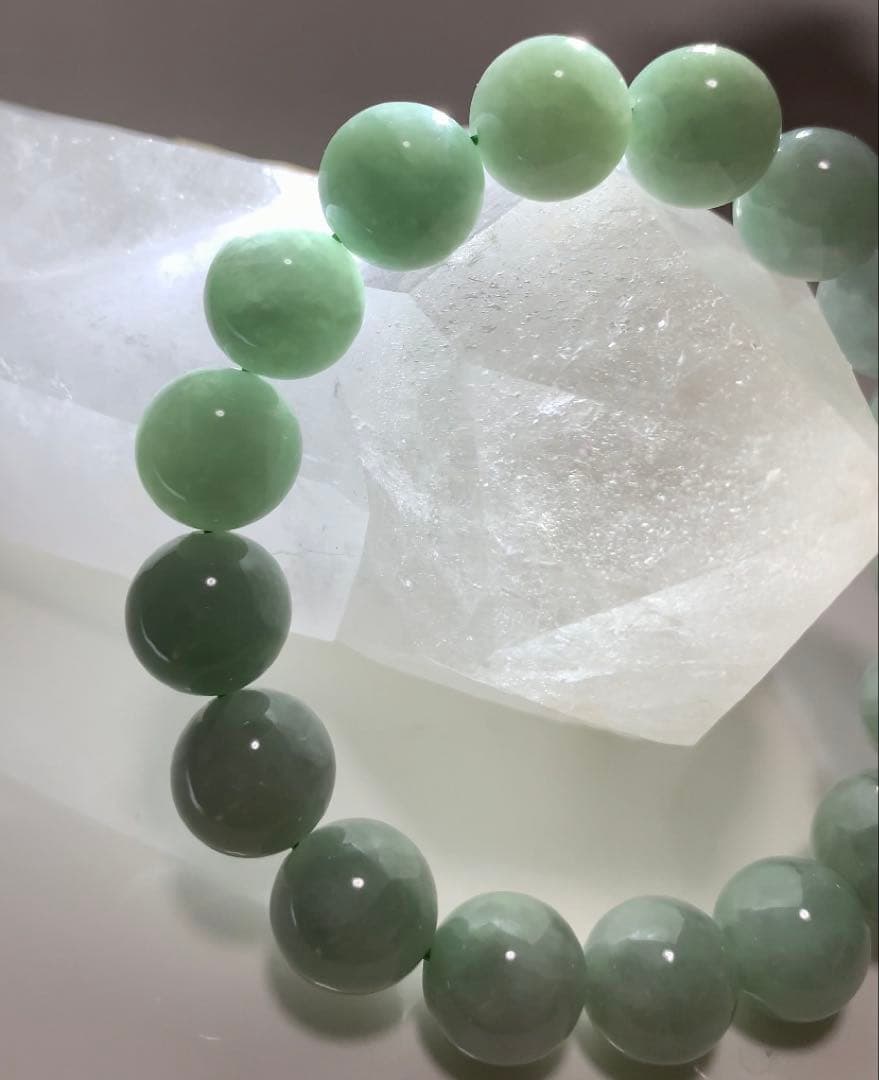 ★ユッキー様★ 【高品質】ミャンマー産天然ヒスイ　ビルマ翡翠　ブレスレット