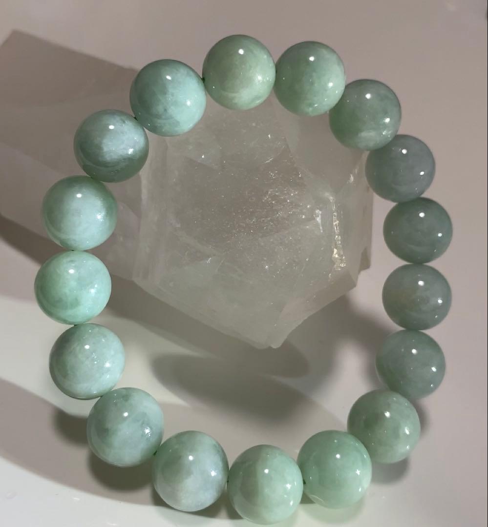 ★ユッキー様★ 【高品質】ミャンマー産天然ヒスイ　ビルマ翡翠　ブレスレット