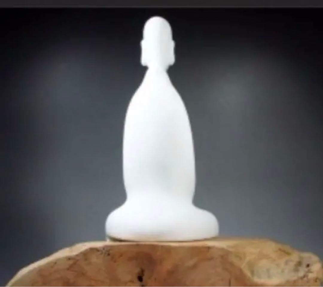 フランス画廊取扱 作家物 マット白磁禅スタイル　オブジェB