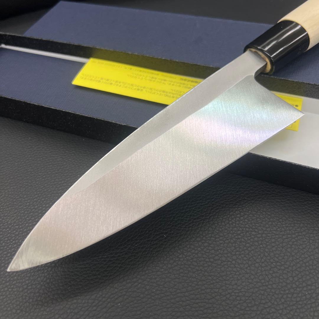 ★新品送料込★源正房はがね鍛造出刃包丁150mm右片刃裏押し加工済化粧箱入り