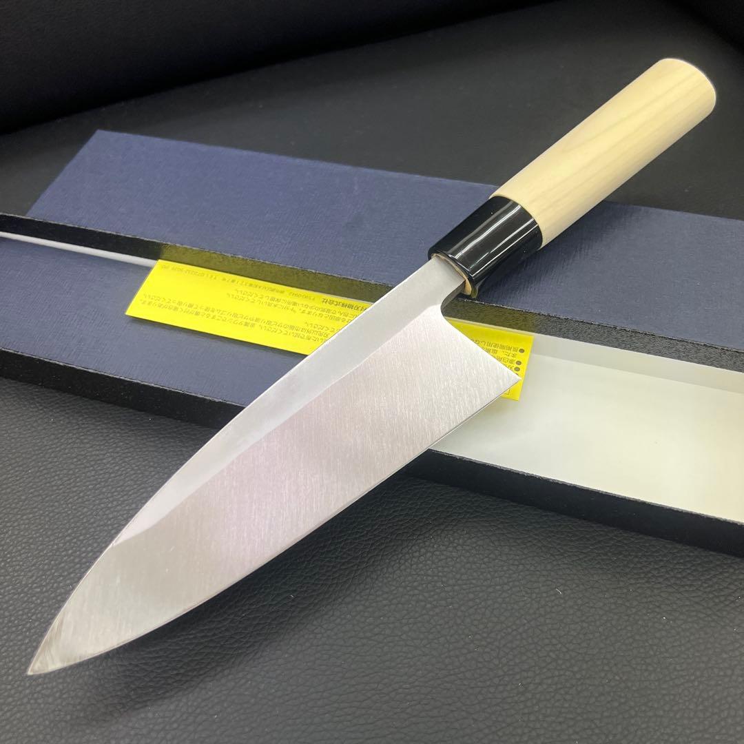 ★新品送料込★源正房はがね鍛造出刃包丁150mm右片刃裏押し加工済化粧箱入り