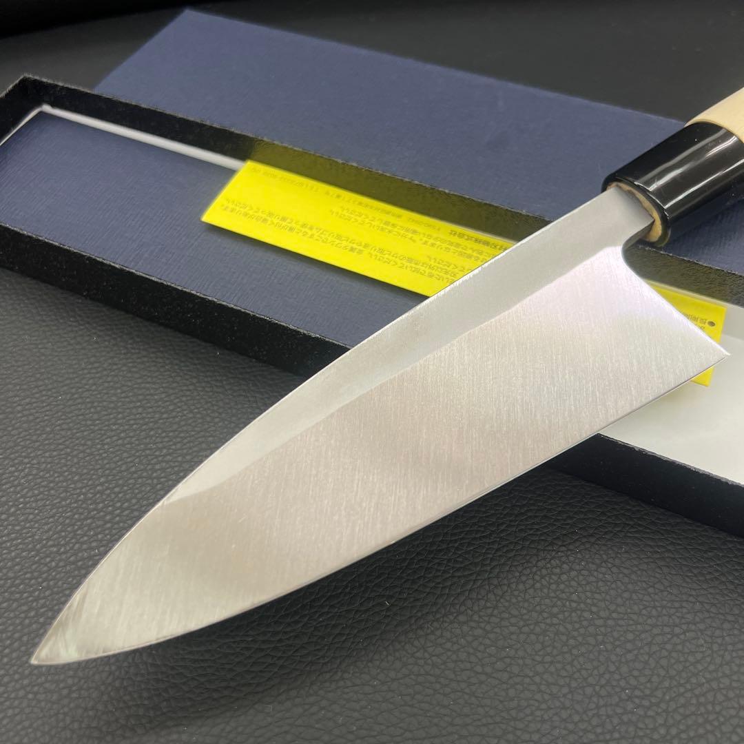 ★新品送料込★源正房はがね鍛造出刃包丁150mm右片刃裏押し加工済化粧箱入り