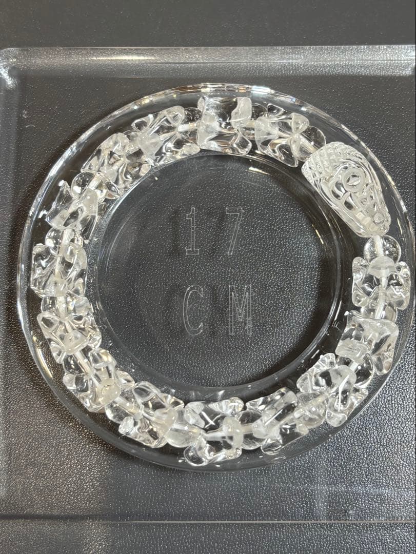 白蛇　水晶ブレスレット　約11.7mm 男女問わず　クリア水晶　天然石