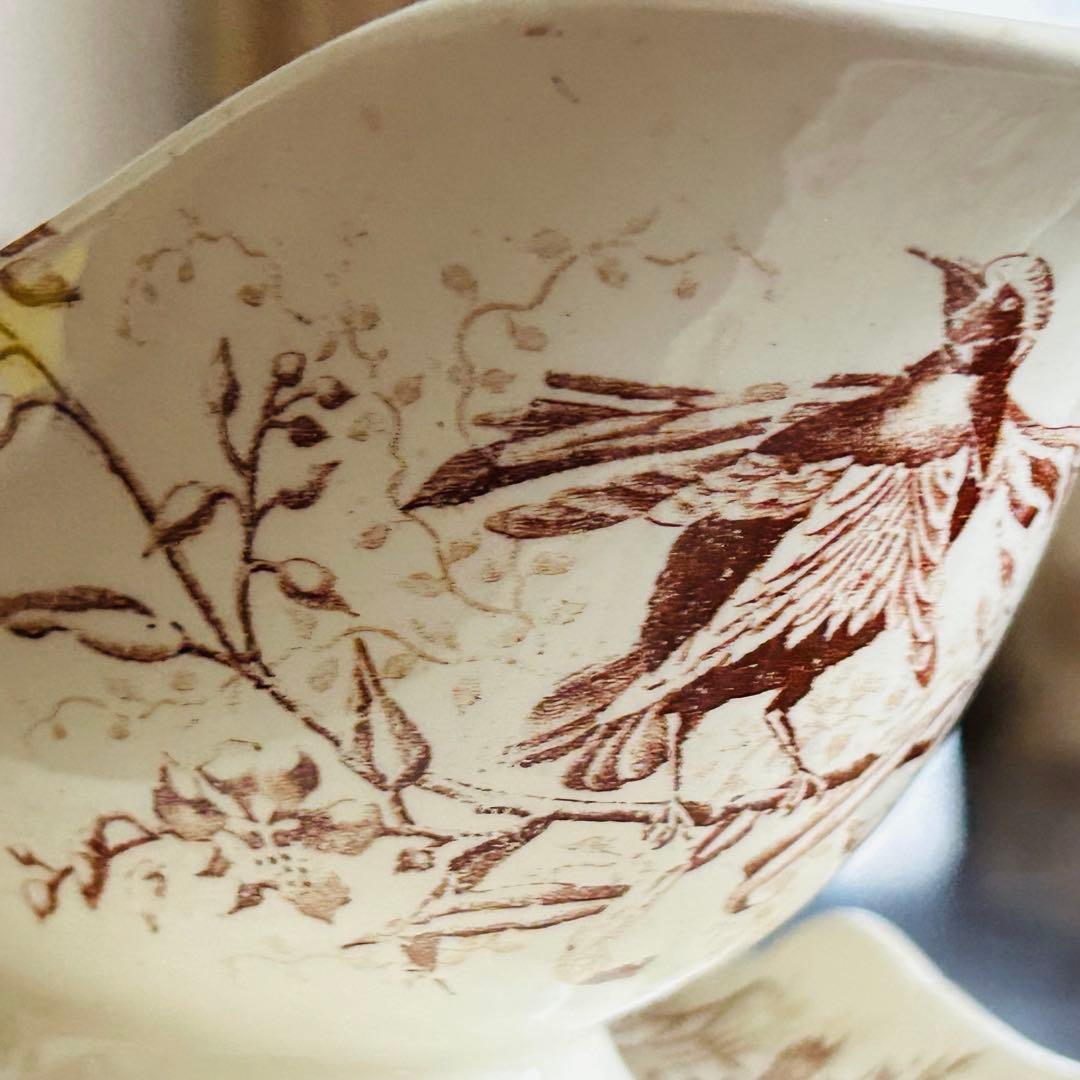 yuco様用　フランス　アンティーク　ソーシエール　リュネヴィル　マロン色