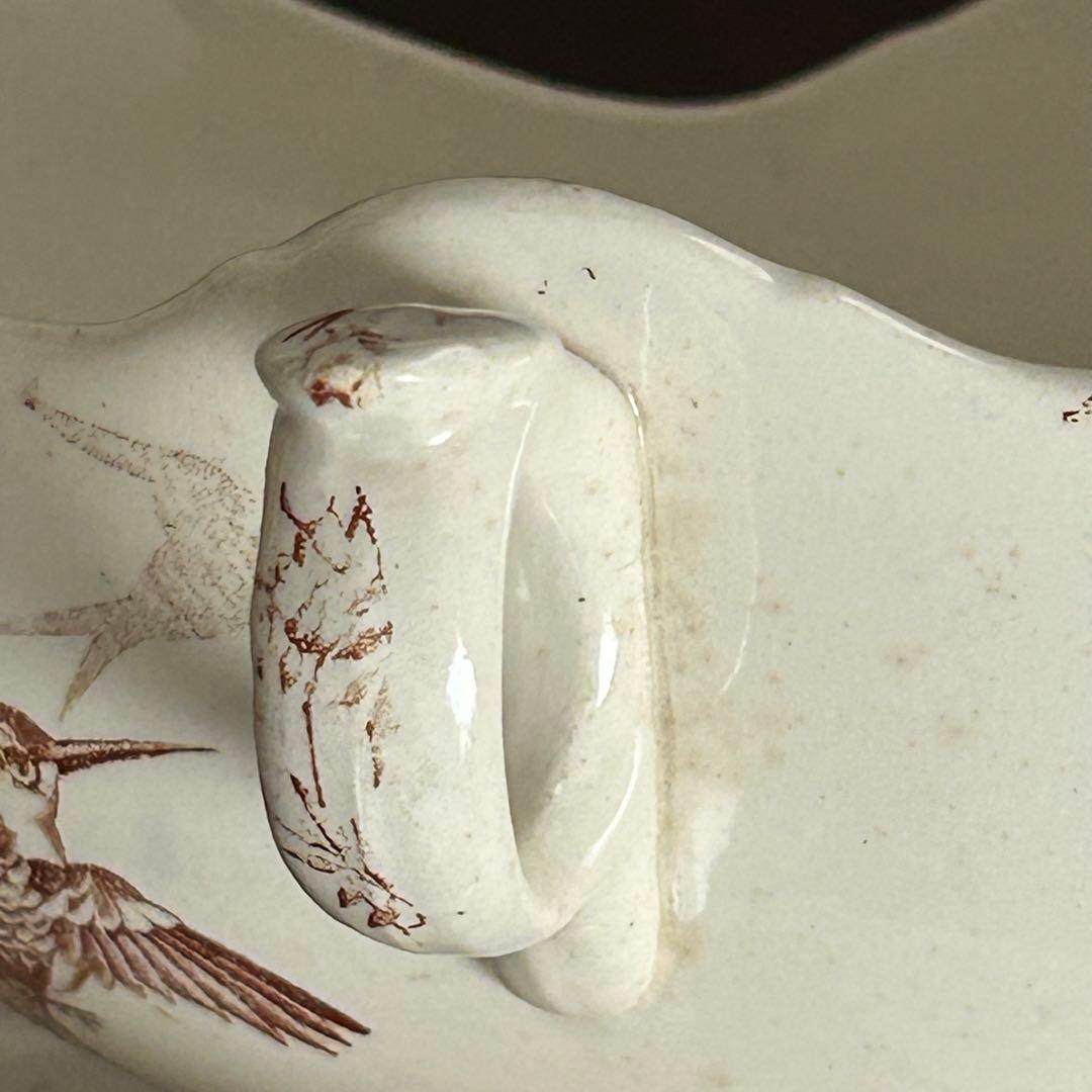 yuco様用　フランス　アンティーク　ソーシエール　リュネヴィル　マロン色