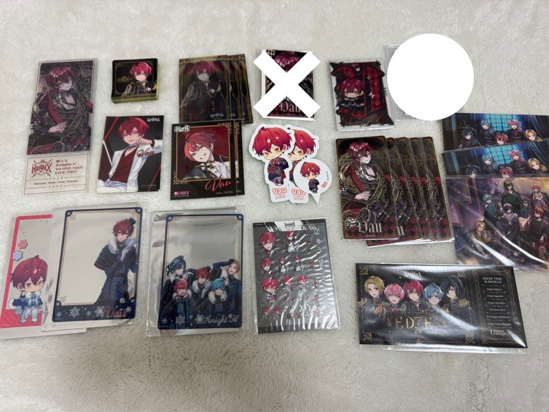 ばぁう 騎士A 騎士X 缶バッジ ぬいぐるみキーホルダー フォトカ